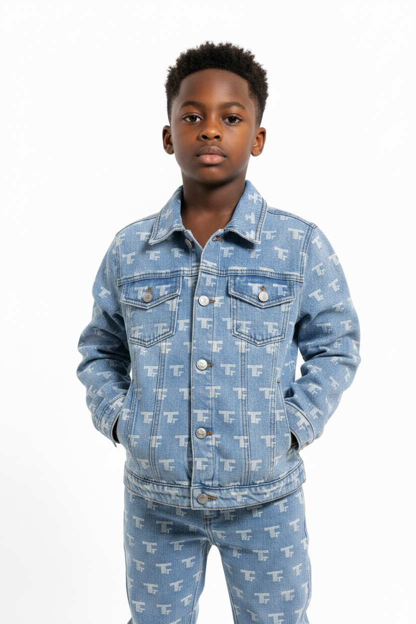 TT Monogram Denim Jacket - Detail Shot