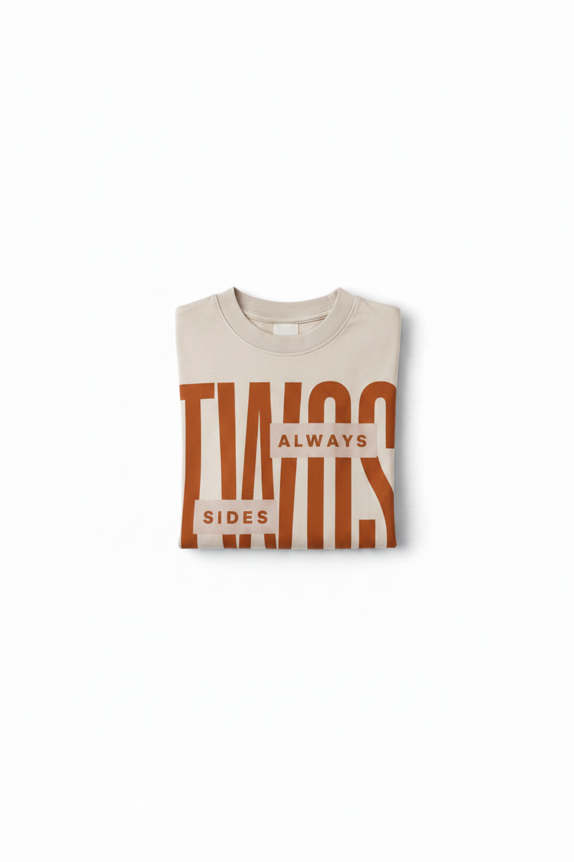 TWOS Oversized Tee Front View